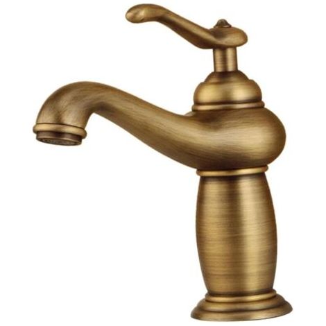 Robinet de lavabo rétro en bronze doré, compatible (1/3)