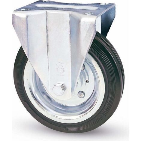 RUOTA INDUSTRIALE D 150 MM GOMMA 80/A PIASTRA FIS (1/3)