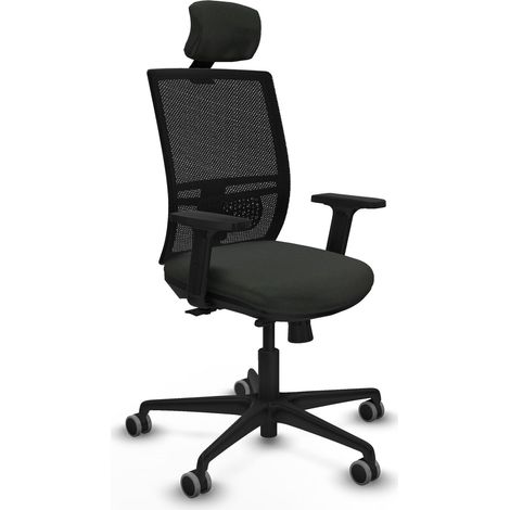 Chaise de bureau piqueras y crespo Yunquera noir filet ergonomique (1/2)