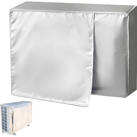 Housses de Climatiseur pour I'hiver Cache Climatiseur Exterieur, Étanche à la Poussière et à la Neige,Protection Contre la Pluie et le Soleil,En Tissu Oxford,pour Unité Externe (80x30x57cm) (1/5)