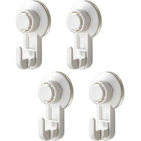 Lot de crochets à ventouses, puissants et sans perçage, réutilisables et étanches, pour cuisine et salle de bain, charge maximale 5 kg (blanc), Lilaris (1/5)