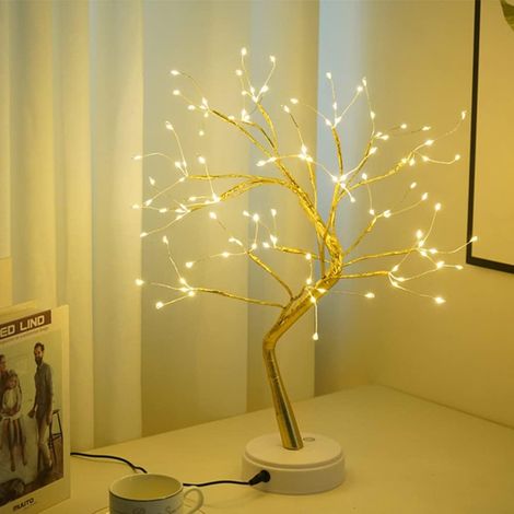 Lampe d'arbre LED, lampe de table d'arbre bonsaï, lampe d'arbre LED USB et alimentation par batterie (1/5)