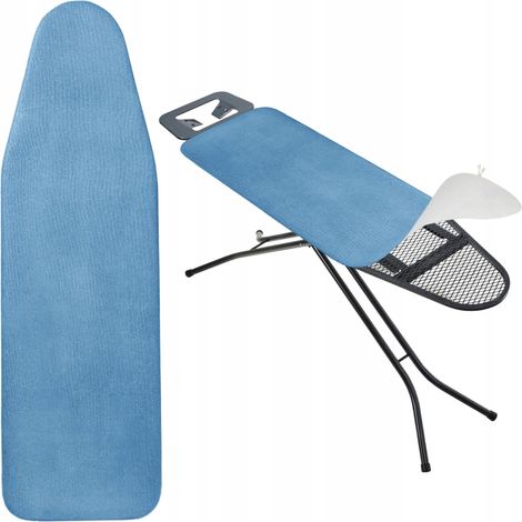 KADAX Bügelbrettbezug, 127 x 46 cm, Bügelbrettauflage, ausziehbar, blau