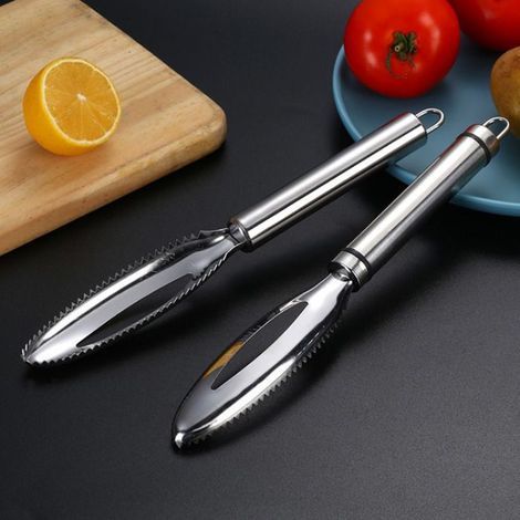 BelleRise – Edelstahl-Meeresfrüchte-Zubereitungsset (2-teilig) – inklusive 2 Fischschuppern (1/5)