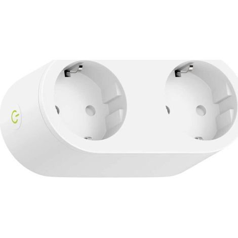 Vernetzte Steckdose (Typ F), intelligente Steckdose kompatibel mit Apple HomeKit, Siri, Alexa, Google Home und Google Nest, programmierbare WLAN-Steckdose mit Sprachbefehl und Fernbedienung (1 Stück) 