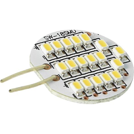 Lampada LED Bispina G4 2W DC 12V 18 SMD 3528 Bianco Caldo Lampadario Casa (1/3)