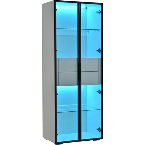 GagaVitrine LED 60x40x160 cm blanche (1/5)