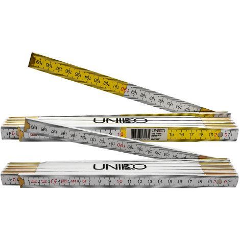 DOPPIO METRO 'UNIKO' colore bianco e giallo 10 PZ