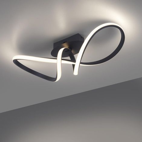 Leuchten Direkt LED Deckenleuchte Maria, schwarz, warmweiß Deckenleuchte (1/5)