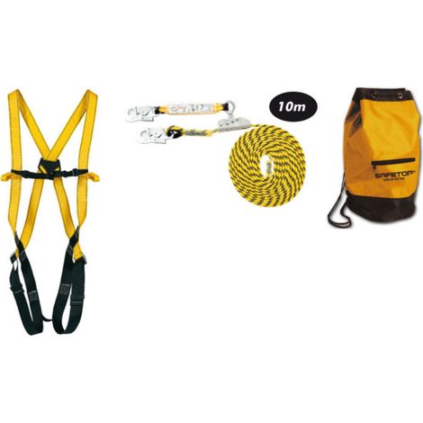 Kit anticaída básico con cuerda mosquetones HELKA Cuerda 30m