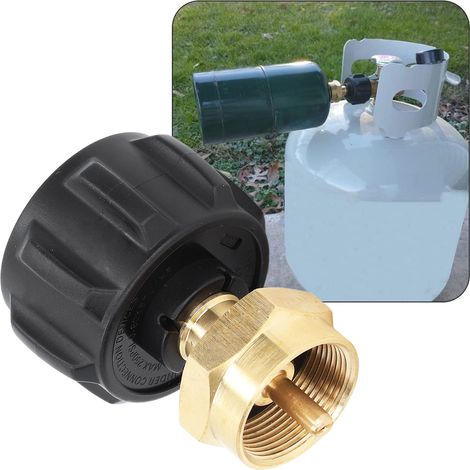 Adaptateur de remplissage de gaz propane QCC1 pour cartouche de 1 lb, compatible avec tous les cylindres jetables à usage unique de 1 lb pour barbecue extérieur. (1/5)