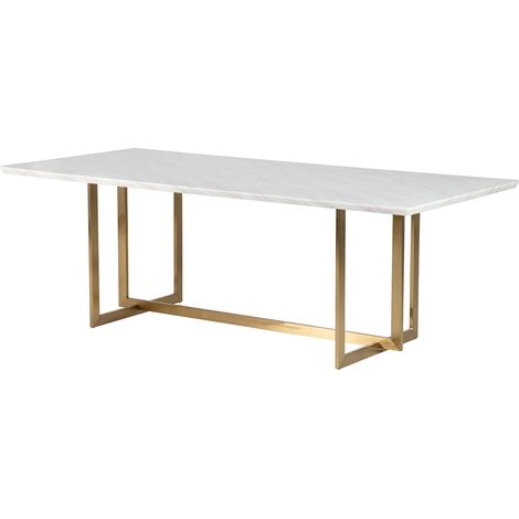 Esstisch aus rostfreiem Marmor. Theben 220x100x76 cm (1/5)
