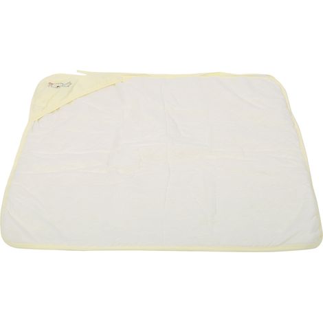 Couverture pour bébé nouveau-né en coton doux avec motif dessin animé mignon, jaune (1/5)