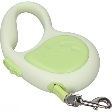 Laisse rétractable pour chien avec frein automatique à une main, ergonomique et résistante, idéale pour les promenades, les voyages et l'éducation. (1/5)