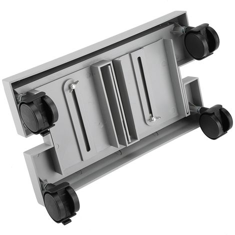 Support amovible pour boîtier d'ordinateur, support de rangement pour unité centrale de bureau avec frein (blanc) (1/5)