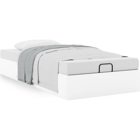 Ottoman-Bett ohne Matratze Weiß 90x190 cm Kunstleder vidaXL