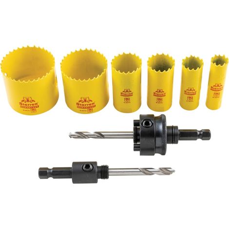 Starrett KFC06022 KFC06022 Fast Cut Bi-Metal Electrician's Holesaw Kit, 8 Piece STRKFC06022 (1/5)