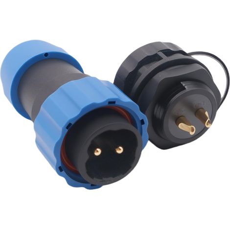 SP21 Series IP68 2 Pin Male Plug and Socket Female Rear Nut Mount Aviation Connector Straight Waterproof and Dustproof (SP21 2pin)