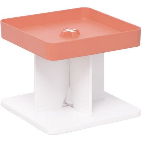 Tavolino Moderno 40x40x33,5 cm in Polipropilene Rigido Rosso (1/3)