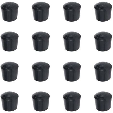 Stuhlbeinkappen, Gummiabdeckungen, Innendurchmesser 22 mm, Schwarz, 16 Stück