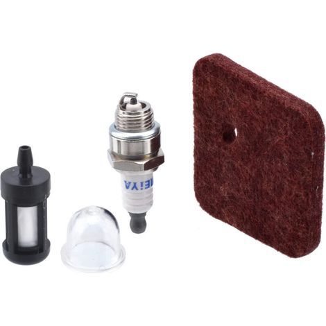 1 ensembles de filtre à Air, filtre à carburant, bougie d'allumage, carburateur, ampoule d'amorce, compatible avec Stihl FS38 FS45 FS46 FS55 HS45 FC55 KM55 (1/4)