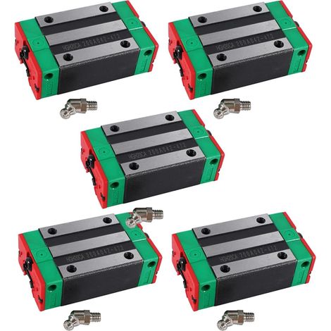 5X HGH20CA 20MM Bloc de Guidage En Acier Linéaire pour ÉQuipement de Fabrication de Pièces de Machines-Outils CNC (1/5)