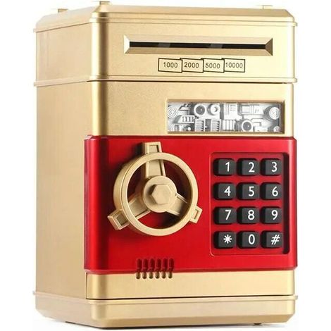 Tirelire électronique coffre-fort tirelires pour enfants pièces numériques économie d'argent coffre-fort Mini ATM Machine enfant cadeaux de noël (1/5)