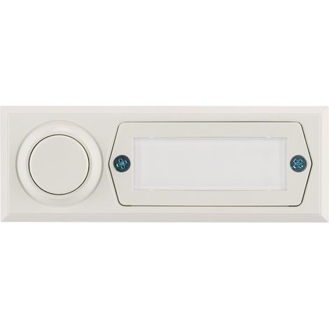 Grothe 51013 Botón de timbre blanco cableado resistente