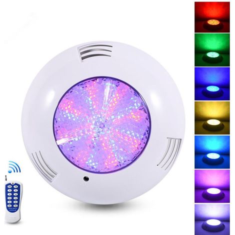 LED-Poolleuchte, RGBW 35W Unterwasser-Poolleuchte, IP68 wasserdicht, Poolprojektor mit Fernbedienung, 12V DC/AC (1/5)