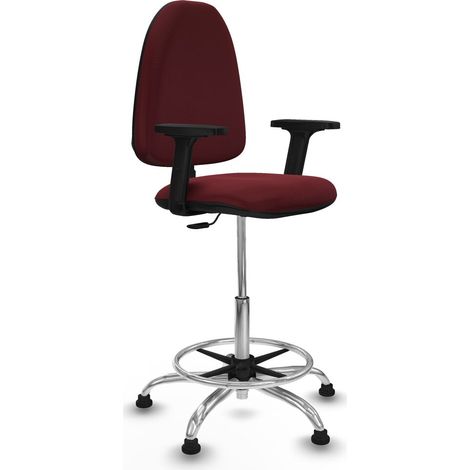 Sedia da Ufficio Piqueras y Crespo B2D05RT Rosso Granato Alta (1/5)