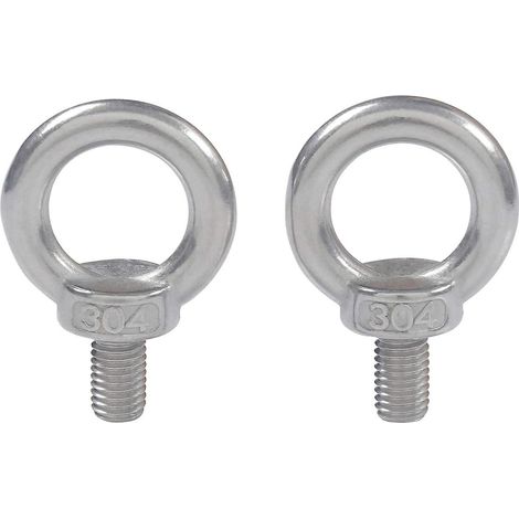 Boulon à œil de levage à filetage mâle M4x10 en acier inoxydable 304, vis à œil pour machines, lot de 10 (1/5)