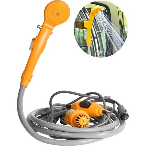 L'aventure vous attend avec votre douche portable. Sa pompe 12 V assure une performance fiable, ses matériaux de haute qualité garantissent sa durabilité et son éclairage LED assure un confort optimal