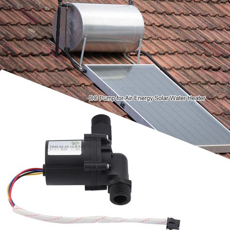 Pompe à circulation d'eau réglable CC 24 pour chauffe-eau solaire à énergie aérodynamique (1/5)