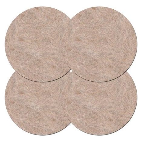 SCOTCH Lot de 4 patins feutre en laine adhésif, SCOTCH, diam. 50 mm, beige (1/2)