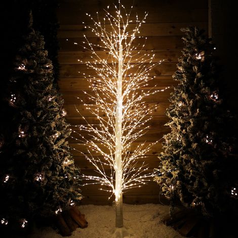 7ft (2.1m) White Modelling Micro Dot Tree with 1,700 Twinkling LEDs in Warm white (1/5)
