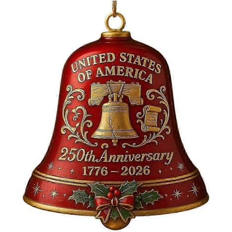 Cloche commémorative en métal du 250e anniversaire, idéale pour les décorations de fêtes et les cadeaux de collectionz1 (1/5)