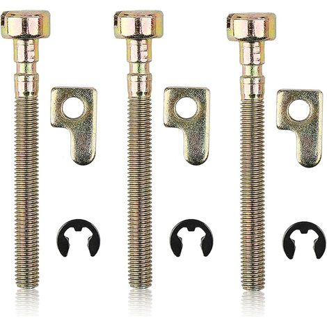 3 Pcs/lot Tendeur de chaîne du vis de réglage Remplacement pour McCulloch 335 338 435 436 438 440 441 442 444 & partenaire 350 351& Poulan 295 2775 2990 4620 tronçonneuse (1/5)