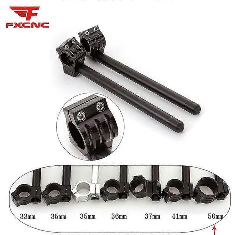 Guidons bracelets CNC pour moto Yamaha YZF R3 2015-2018, YZF R25 2013-2018, R1 et R6 (noir, 48 mm) (1/5)