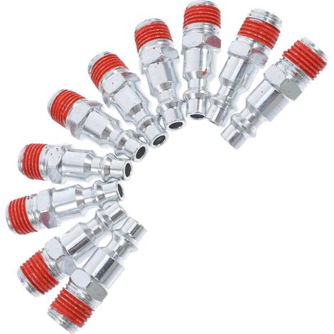 10 adaptateurs pneumatiques à filetage mâle pour air (1/5)