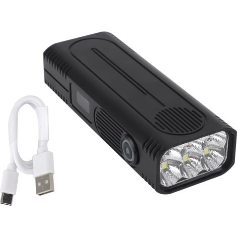 Lampe Torche Plate EDC Rechargeable USB 10000 Lumens IPX4 4200 mAh avec Clip Poche Aluminium Compact pour Extérieur (1/5)