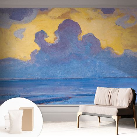 Papier peint avec colle pour décoration moderne de salon chambre à coucher cuisine et bureau Facile Paysage de nuages 312x219 cm (1/5)