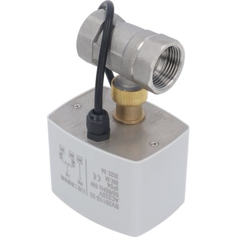 Vanne à boule motorisée acier inoxydable actionneur électrique 3 voies 2 commandes DN25 1 pouce AC220V (1/5)