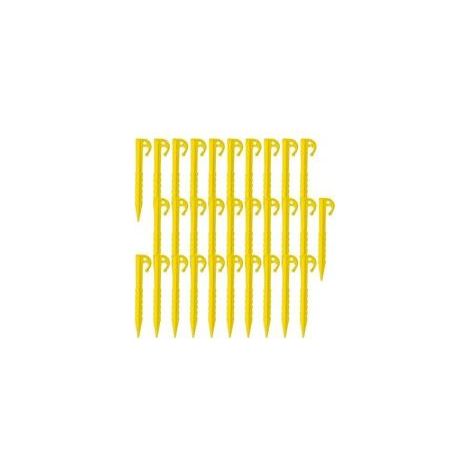 Piquets Tente Plastique Spirale Lot de 100 Fixations Sol Tente, Auvents Camping, Caravane (1/5)