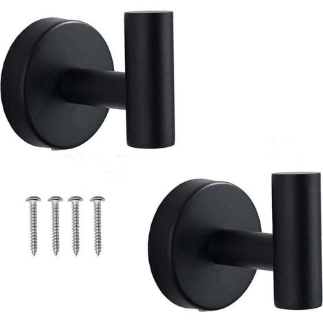 Ganchos para toallas, ganchos de baño de acero inoxidable 304, resistentes, para colgar en la pared, para batas, paquete de ganchos para toallas. (1/4)