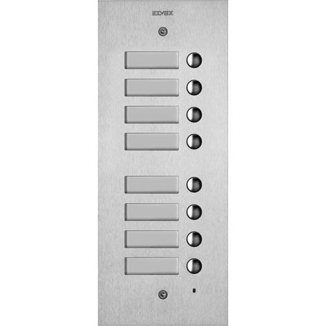 VIMAR - 41543 Placca Steely 2F+ 8 puls. suppl. acciaio