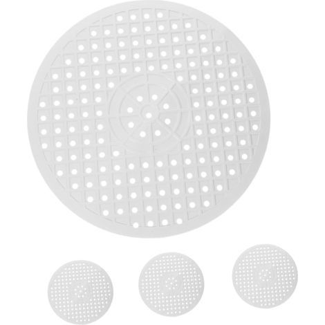 Lot de 4 Tapis Évier Rond Caoutchouc Tapis de Fond Évier pour Cuisine Protège-évier avec Drainage et Égouttage Facile pour Vaisselle(3131cm) (1/5)