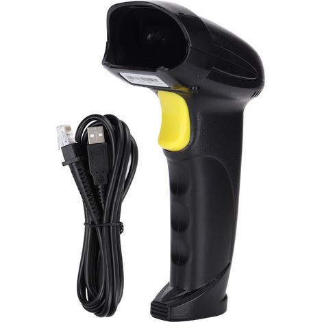 Lecteur de codes-barres 2D filaire à main avec câble de connexion pour supermarchés, hôpitaux et tourniquets (1/5)