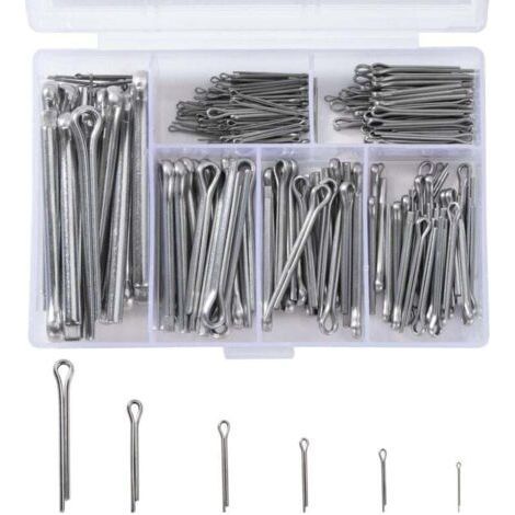 FENOPLASTICA230 Pièces Goupilles Fendues en Acier Inoxydable M1 M2 M2.5 M3 M4 M5 Goupille de Retenue Assortiment Kit avec Boîte de Rangement (1/4)