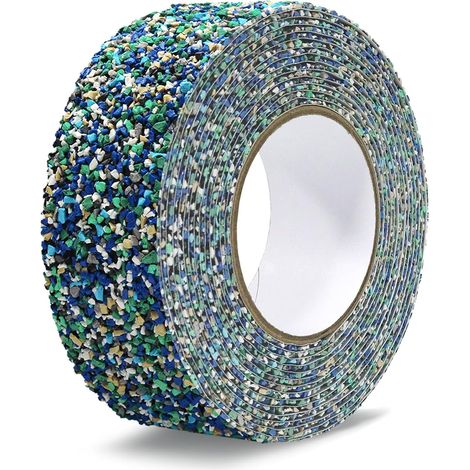 Ruban Antidérapant en Caoutchouc PET Bleu 50mmx5m Ruban adhésif antidérapant Bande en caoutchouc friction Bande antidérapante pour escaliers Escaliers douche Bacs piscine Zones humides (1/5)