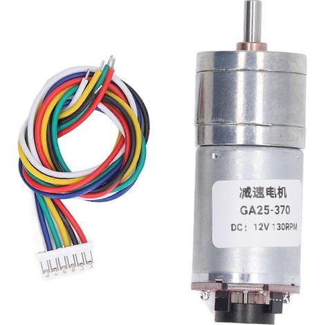 Getriebemotor 12V 130RPM Metallgetriebe Hochdrehmoment Aluminiumlegierung Elektronisches Bauteil für Druckerroboter